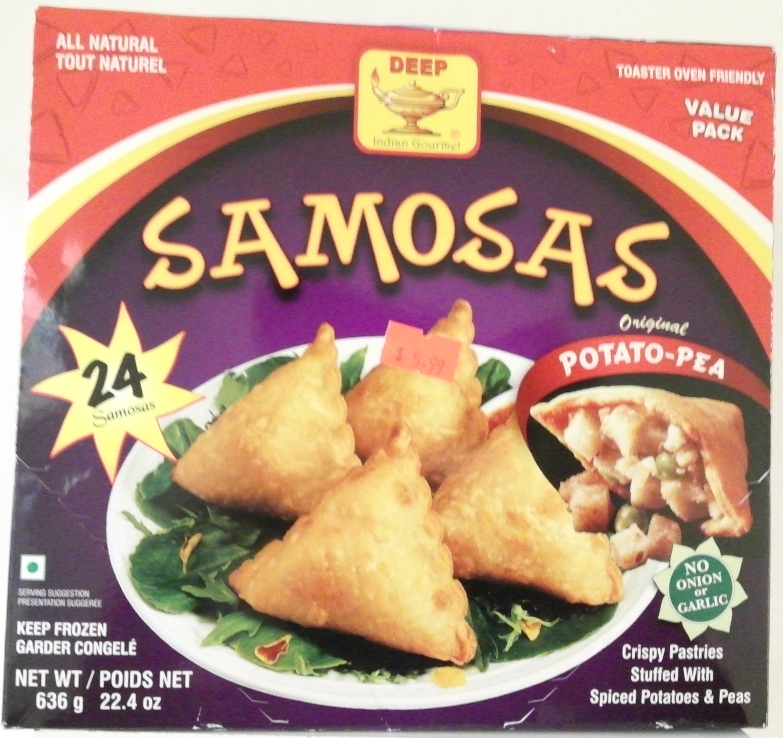 DEEP POTATO PEA SAMOSA 36 PC – Bombay Spices